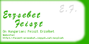 erzsebet feiszt business card