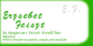 erzsebet feiszt business card